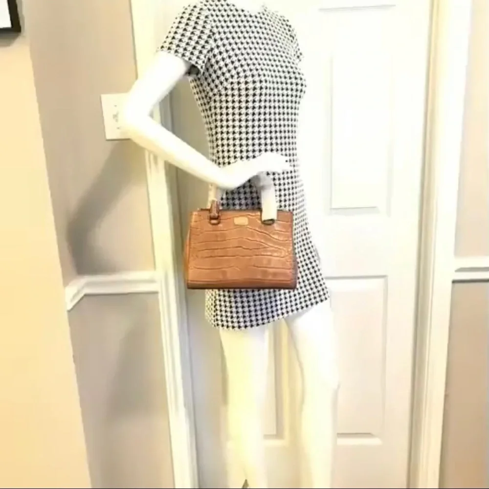 Michael Kors Kellen Satchel Croc Embossed Bag